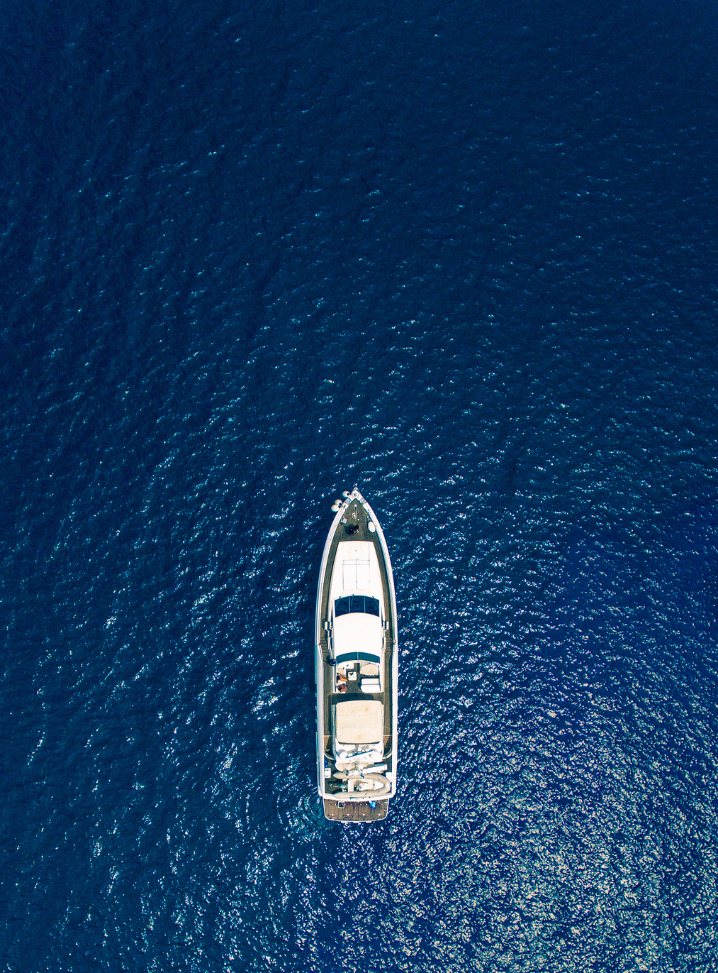 Yacht on Blue Sea